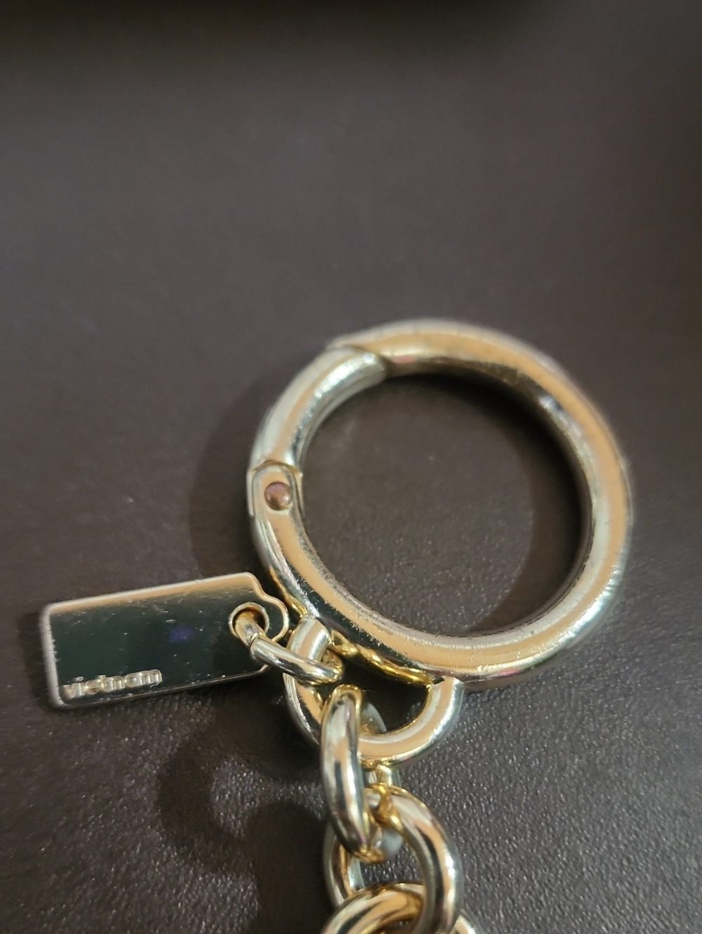 Coach Floral Key Fob with Easy Clip Ring Has Call Out - Picture 3 of 8